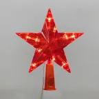 Светодиодная фигура на елку Звезда красная 15см 10LED постоянное свечение 230В