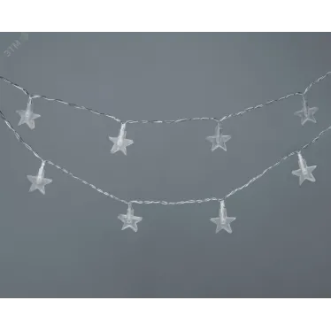 Гирлянда новогодняя светодиодная NGF-D042-03 нить звезды CW 1.6м IP20