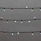 Гирлянда Мультишарики 20м, 200LED, диаметр 15мм, IP44, зеленый провод, свечение мульти (RG/RB), мигание, 230В