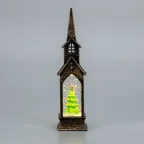 Светильник декоративный Башня с эффектом снегопада и подсветкой 5,4х5,4х21,7см теплый белый питание от 3хLR44 в комплекте