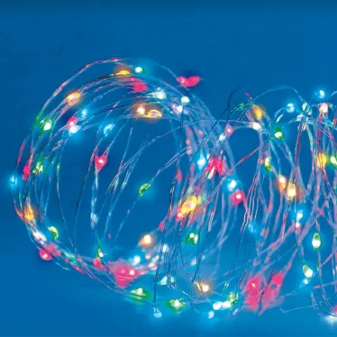 Гирлянда светодиодная 10м 100 светодиодов RGB свет Пульт ДУ (в/к) Провод прозрачный ULD-S1000-100/DTA/RC RGB IP44