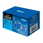 Гирлянда светодиодная 10м 100 светодиодов RGB свет Пульт ДУ (в/к) Провод прозрачный ULD-S1000-100/DTA/RC RGB IP44