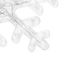Гирлянда Бахрома со снежинками 2,4х0,9м 150LED белый прозрачный ПВХ IP20 свечение с динамикой 230В