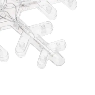 Гирлянда Бахрома со снежинками 2,4х0,9м 150LED белый прозрачный ПВХ IP20 свечение с динамикой 230В