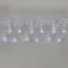 Гирлянда Бахрома со снежинками 2,4х0,9м 150LED белый прозрачный ПВХ IP20 свечение с динамикой 230В