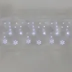 Гирлянда Бахрома со снежинками 2,4х0,9м 150LED белый прозрачный ПВХ IP20 свечение с динамикой 230В