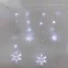 Гирлянда Бахрома со снежинками 2,4х0,9м 150LED белый прозрачный ПВХ IP20 свечение с динамикой 230В