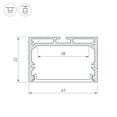 Профиль SL-LINE-4932-3000 BLACK (Алюминий)