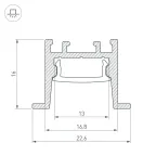 Профиль SL-COMFORT-2316-F-2000 ANOD BLACK (ARL, Алюминий)
