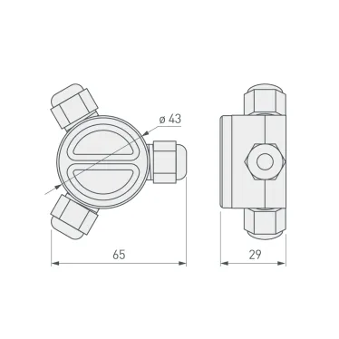 Разветвитель KLW-3 (4-10mm, IP67) (ARL, Пластик)