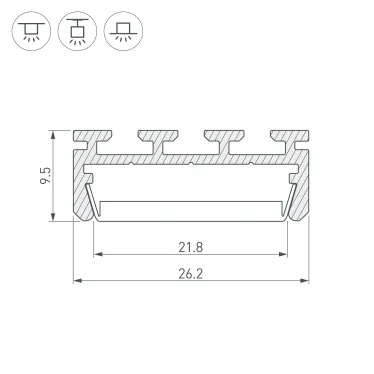 Профиль PLS-LOCK-2000 ANOD (ARL, Алюминий)