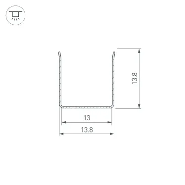 Профиль гибкий ARL-MOONLIGHT-1213-2x500 ANOD (ARL, Алюминий)