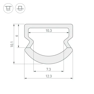 Экран LINE-6070-10m OPAL (Arlight, Пластик)