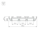 Профиль PHS-3X-2000 ANOD (ARL, Алюминий)