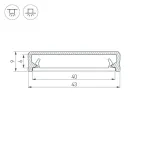 Профиль ALM-FLAT-S-2000 ANOD | 026713 | Arlight
