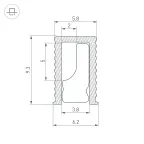 Профиль SL-MINI-6-H9-2000 ANOD OLIVE GREY (, Алюминий)