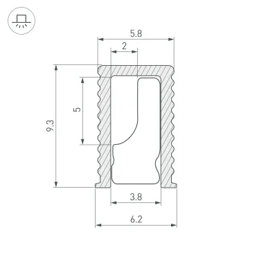 Профиль SL-MINI-6-H9-2000 ANOD OLIVE GREY (, Алюминий)
