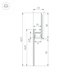 Профиль PLINTUS-FANTOM-H35-2000 WHITE (Алюминий)