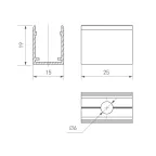 Заглушка ARH-DECORE-S12-EXT-F Square глухая (ARL, Пластик)