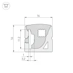Силиконовый профиль WPH-FLEX-1616-SIDE-S11-5m WHITE (Arlight, Силикон)