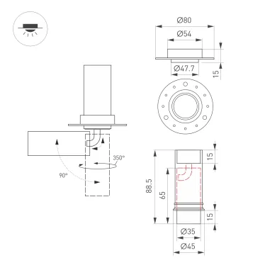 Экран SL-W45-LW-2000 FROST (пластик)