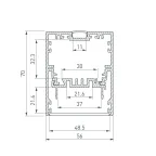 Профиль KLUS-POWER-W50-2000 ANOD (ARL, Алюминий)