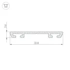 Профиль-держатель PHS-A-BASE-H3.6-2000 ANOD (ARL, Алюминий)