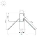 Профиль ARH-DECORE-S6-INT-2000 ANOD внутренний