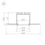 Профиль PLS-LOCK-H25-F-HIDE-2000 (ARL, Алюминий)