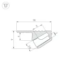 Профиль SL-MINI-SHELF-H9-2000 ANOD OLIVE GREY (Алюминий)