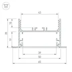 Профиль SL-LINIA65-F-2000 ANOD | 029033 | Arlight