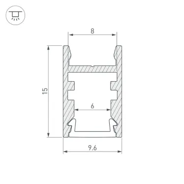 Профиль с экраном ALU-SWISS-2000 ANOD+FROST | 015388 | Arlight