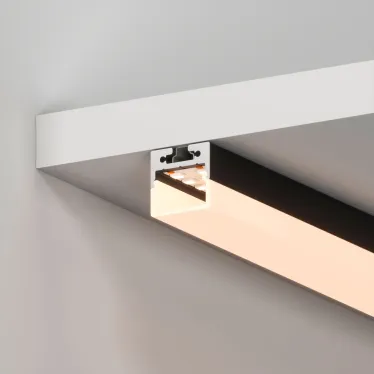 Профиль с экраном SL-LINE-2011M-2500 BLACK+OPAL SQUARE (ARL, Алюминий)