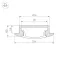 Профиль с экраном ALU-WIDE-F-H8-2000 ANOD+FROST | 014860 | Arlight
