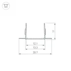 Профиль гибкий ARL-MOONLIGHT-1712-2x500 ANOD (ARL, Алюминий)