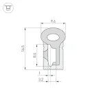 Силиконовый профиль WPH-FLEX-0817-SIDE-S8-10m WHITE (Силикон)