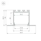 Профиль PLS-LOCK-H25-FM-2000 ANOD (ARL, Алюминий)