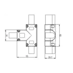 Соединитель тройной ARL-CLEAR-U15-2x90 (26x15mm) (ARL, металл)