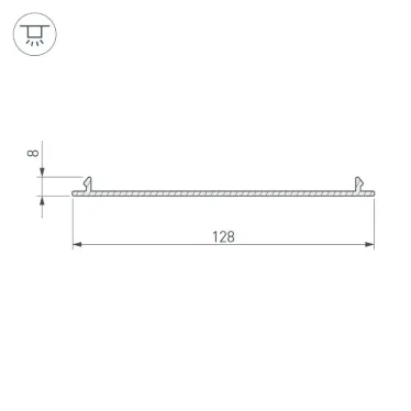 Профиль-верх TOP-LINIA140-С-2000 ANOD | 016985 | Arlight