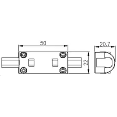 Соединитель прямой ARL-CLEAR-Mini-Line (16x8mm) (ARL, Металл)