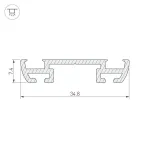 Профиль-держатель PHS-A-BASE-H7.4-2000 ANOD | 019863 | Arlight