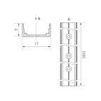 Соединитель ALU-POWER-W80N (ARL, Металл)