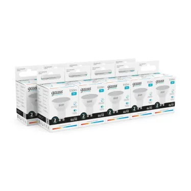 Лампа светодиодная LED 7 Вт 550 лм 4100К софит MR16 нейтральный GU10 AC 220В Elementary Gauss
