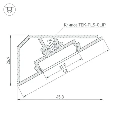 Профиль KLUS-LOCK-FM-BASE-2000 ANOD | 020909 | Arlight