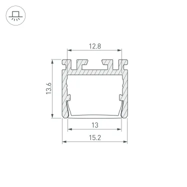 Профиль PDS-D-2000 ANOD (ARL, Алюминий)