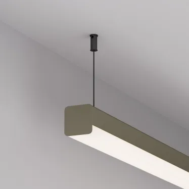 Профиль с экраном LINE-D-3030-2000 SQUARE OLIVE GREY+OPAL (ARL, Алюминий)