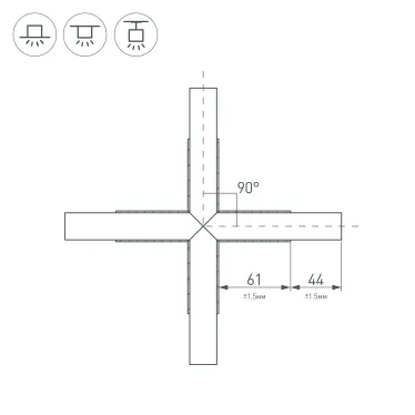 Коннектор HIP-RGBW-12-5pin-STW (-)