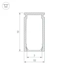 Профиль PIK-1019-2000 ANOD | 023857 | Arlight