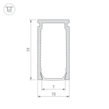 Профиль PIK-1019-2000 ANOD | 023857 | Arlight