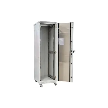 Шкаф телекоммуникационный напольный 42U 600x800 ШТ-НП-42U-600-800-С, передняя дверь стекло